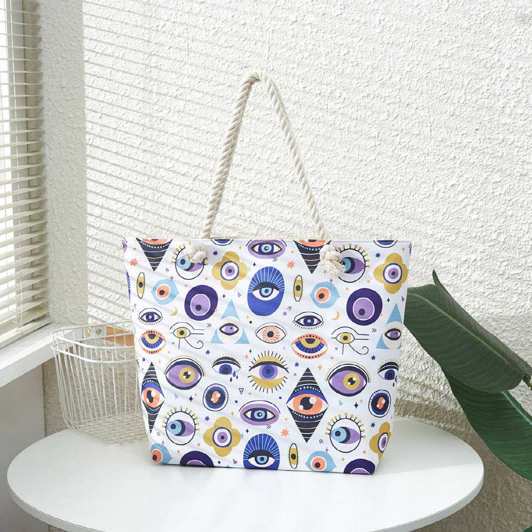Eyes Patterned Tote Bag