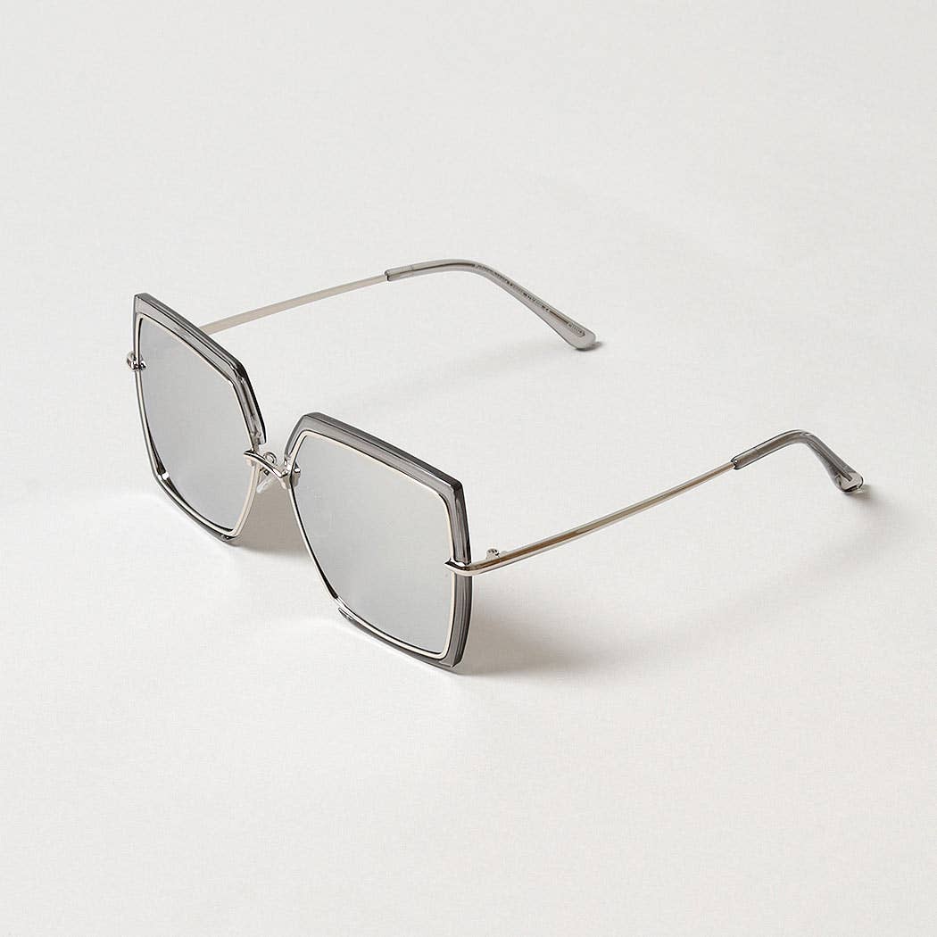 Women's Oversized Square Mirrored Sunglasses