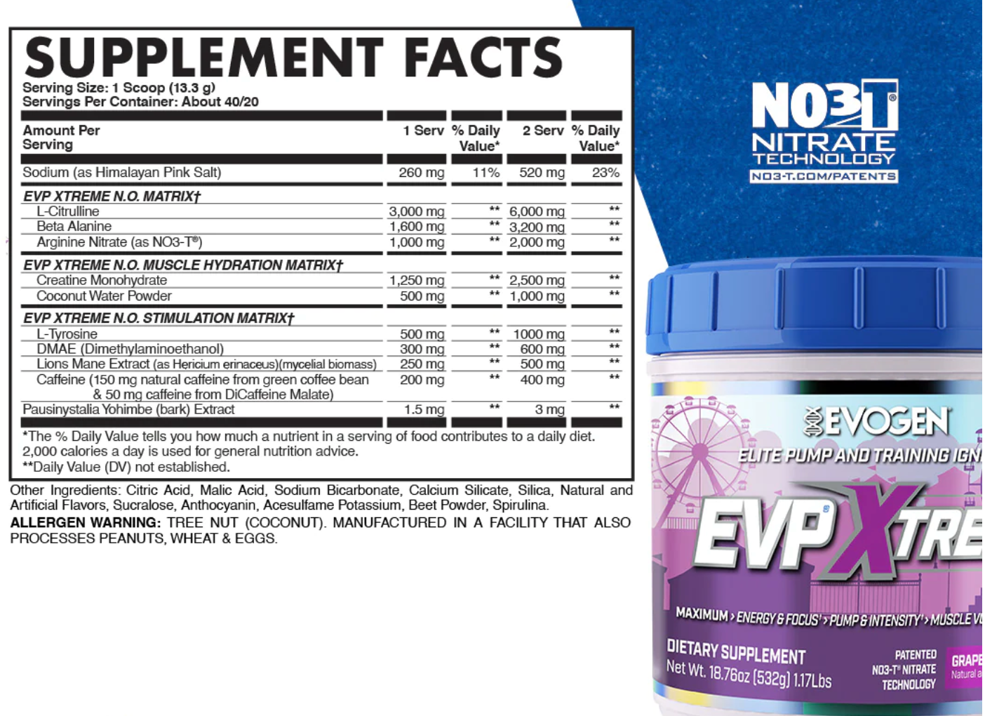 EVP Extreme N.O. Pre-Workout