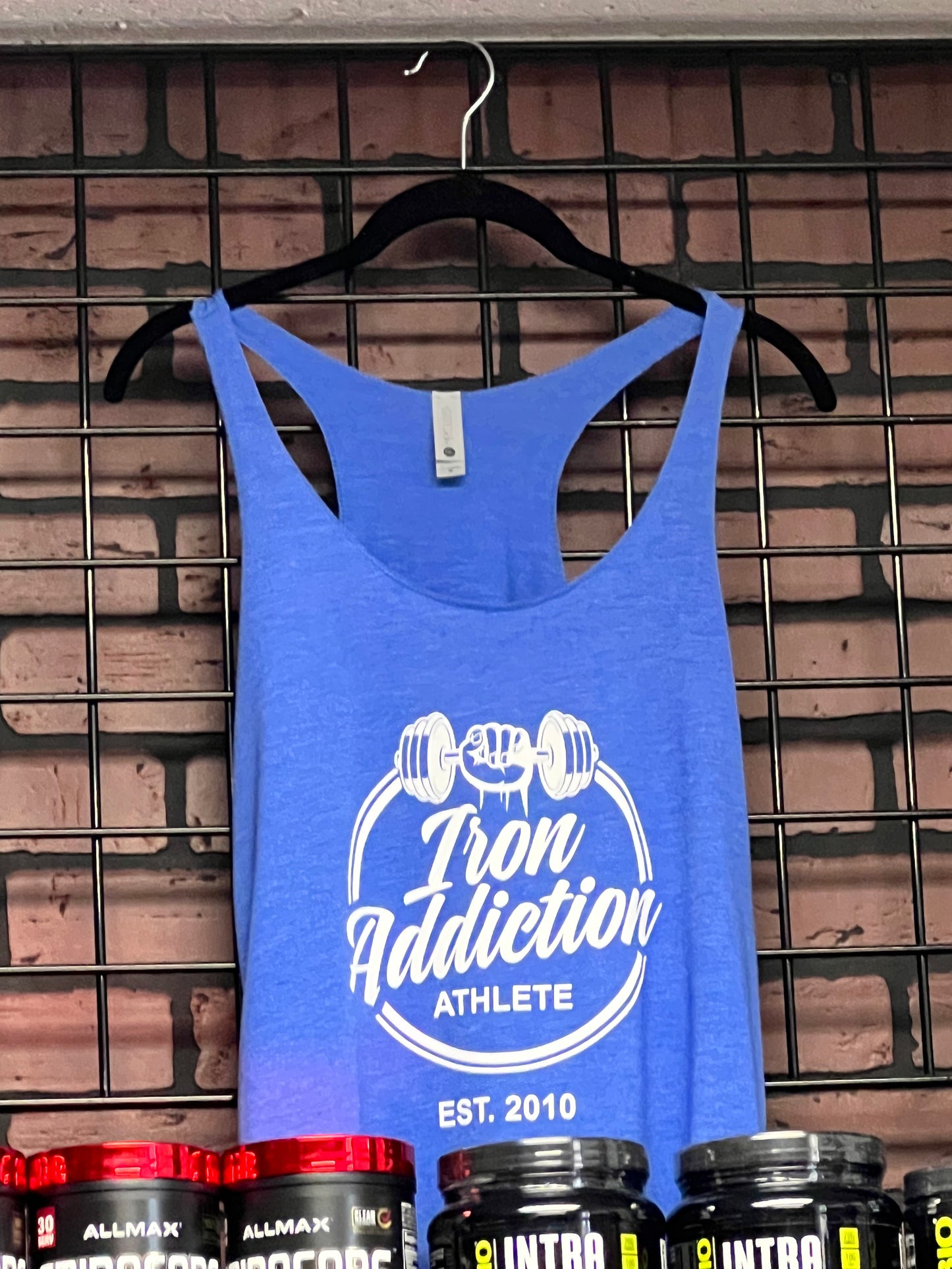 Women's IA racer tank Blue