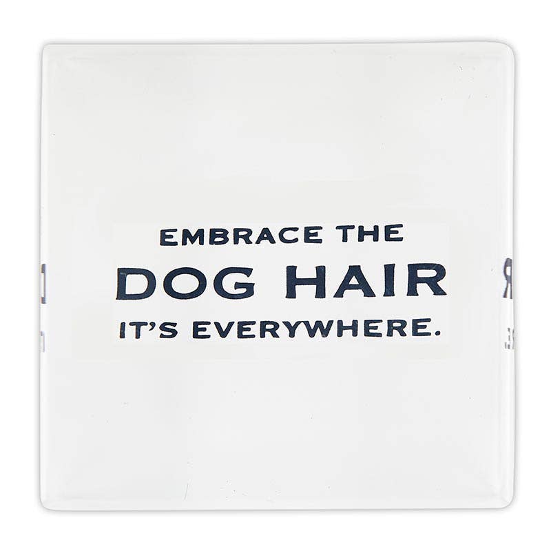 Face to Face Lucite Block - Embrace the Dog Hair